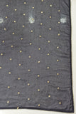 Varanga Women Black Floral Printed Embroidered V-Neck Alia Cut  Kurta Paired With Tonal Dupatta