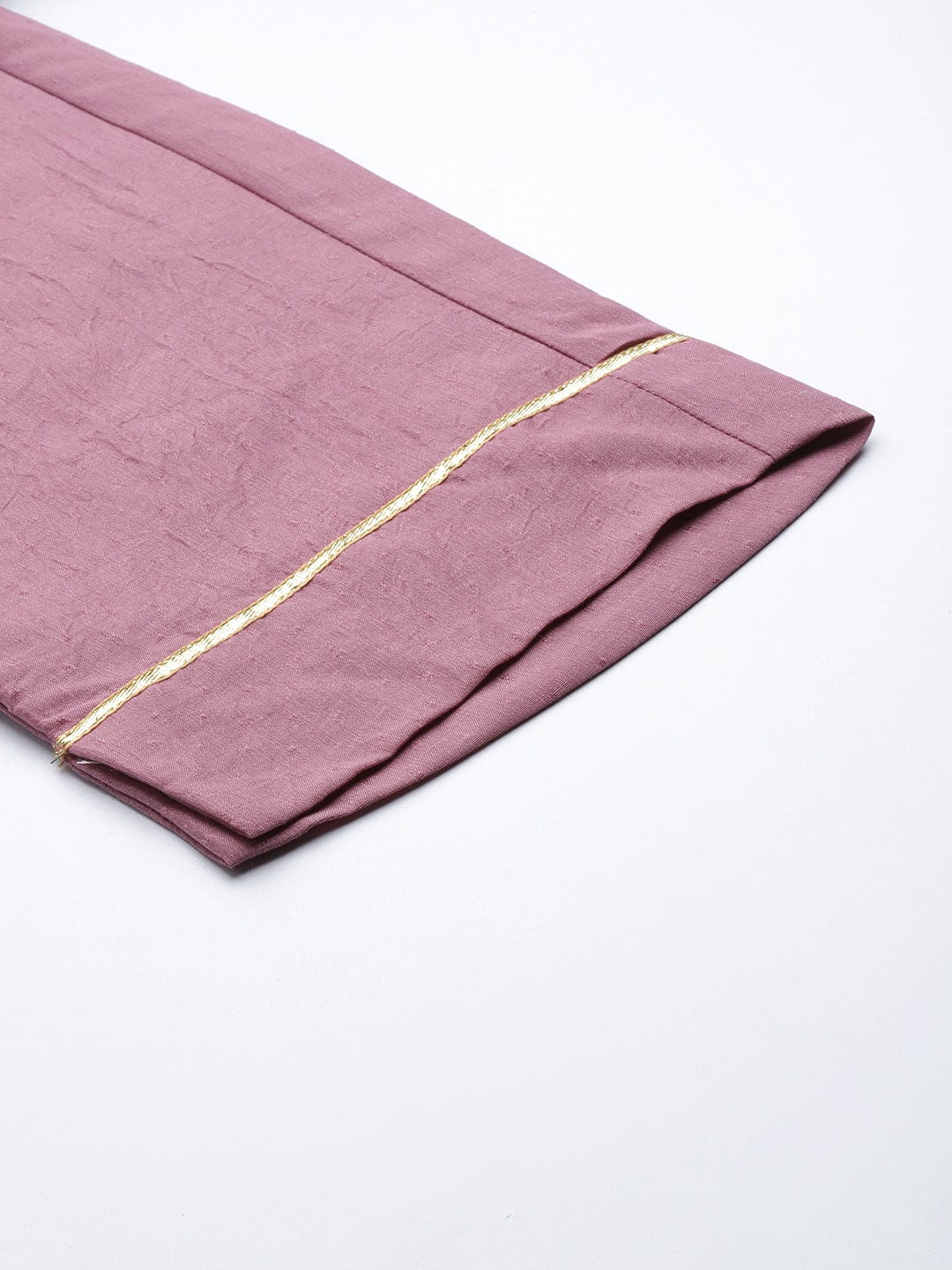 Varanga Women Mauve Ethnic Motifs Embroidered Kurta with Trousers & Dupatta