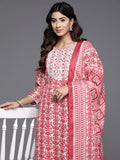 Varanga Women Ethnic Motifs Printed Regular Thread Work Kurta with Trousers & With Dupatta