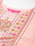Varanga Women Floral Embroidered Sequinned Pure Cotton Kurta with Trousers & Dupatta