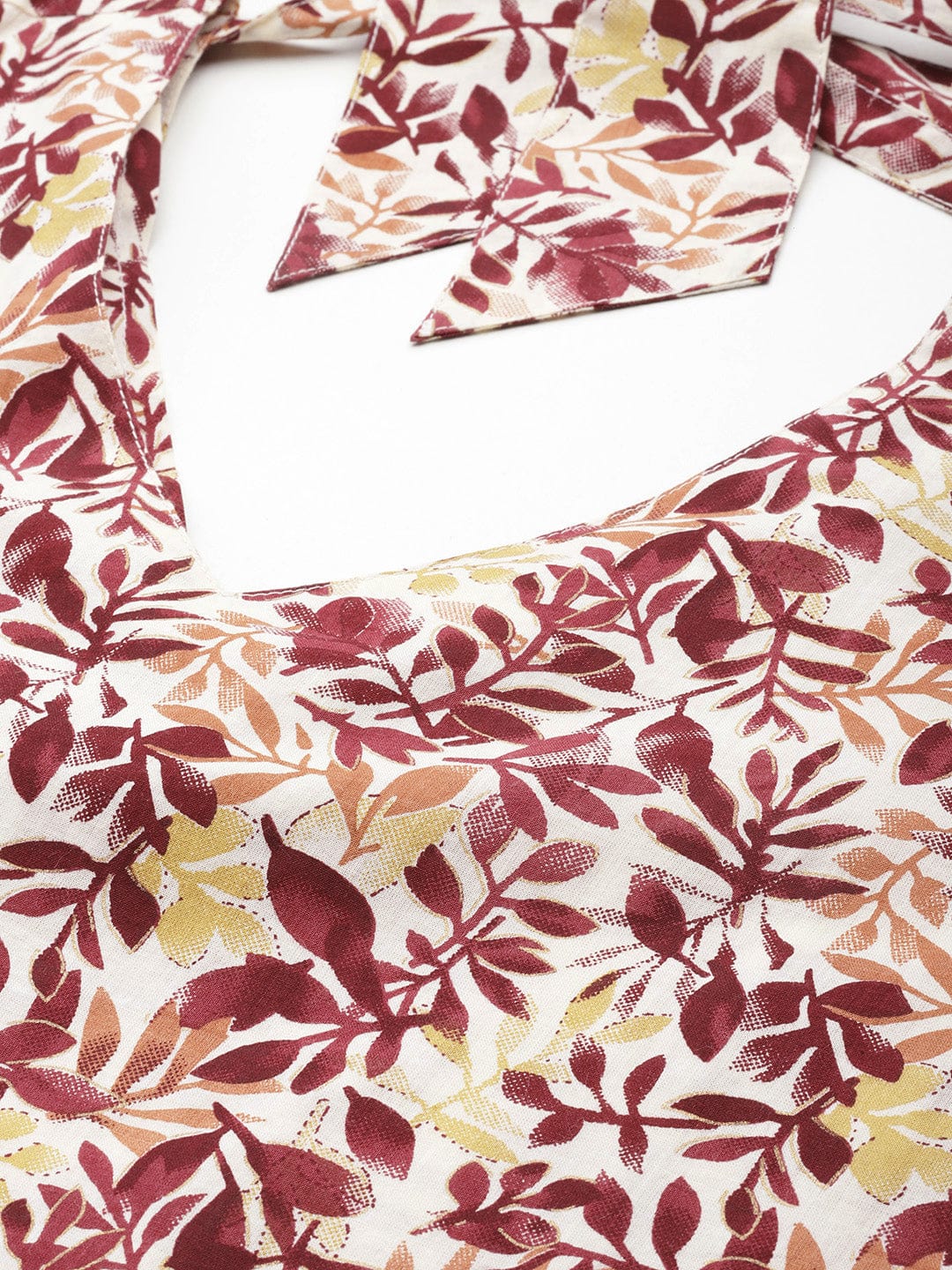 Varanga Women Maroon Floral Printed Midi Dress