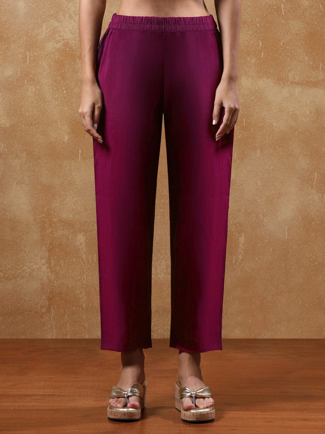 Varanga Women-Gota Detailed Ethnic Floral Printed Kaftan & Trouser