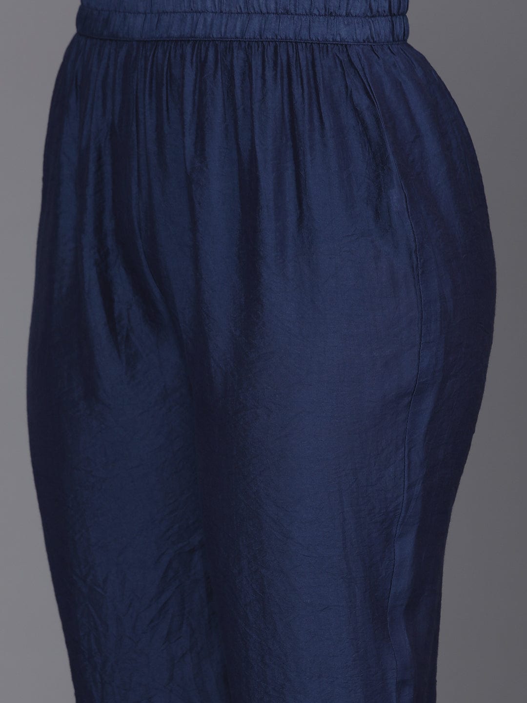 Varanga Women Blue Laheriya Straight Kurta With Tonal Bottom And Dupatta
