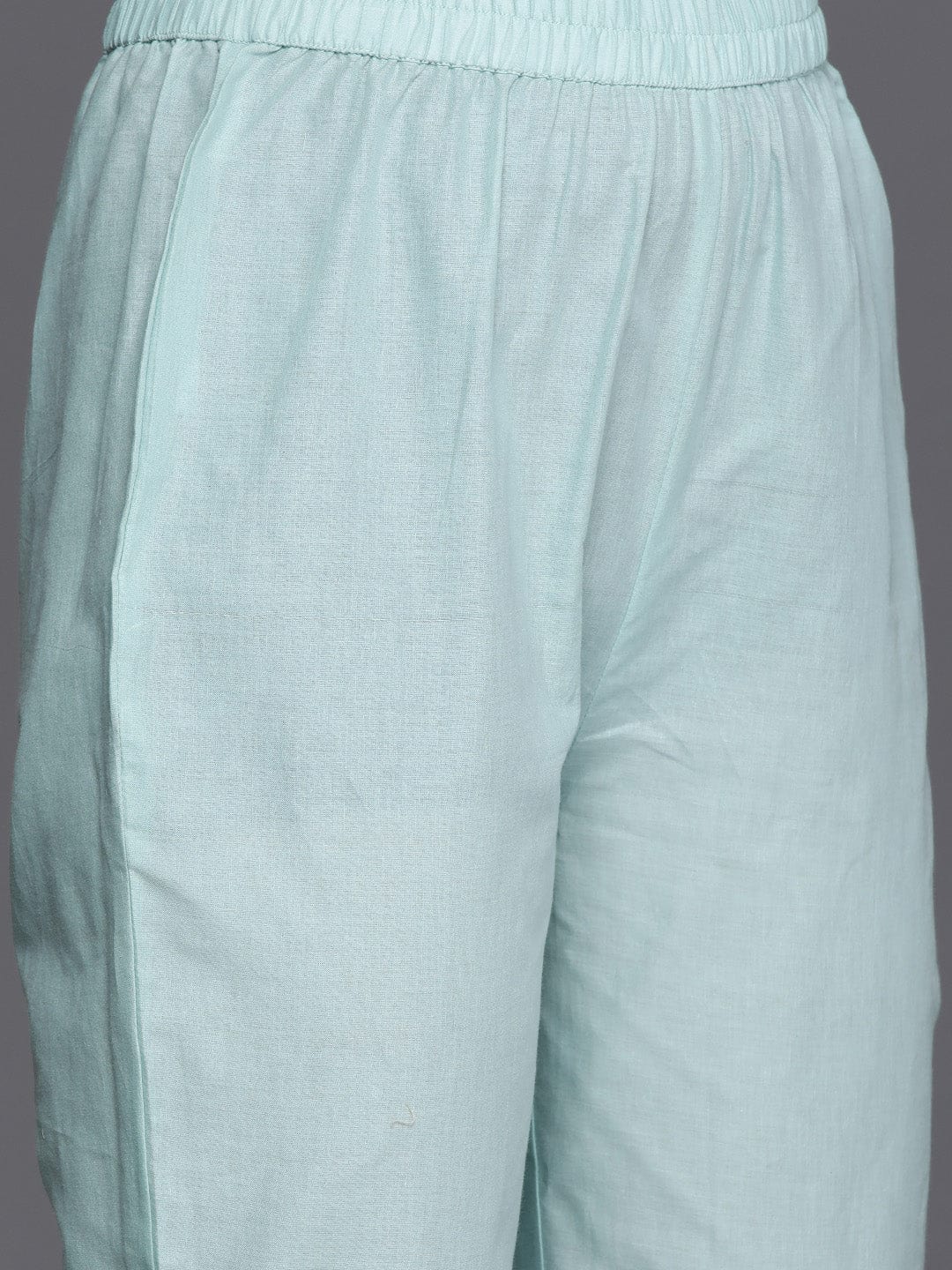 Varanga Floral Embroidered Thread Work Pure Cotton Kurta with Trousers & Dupatta