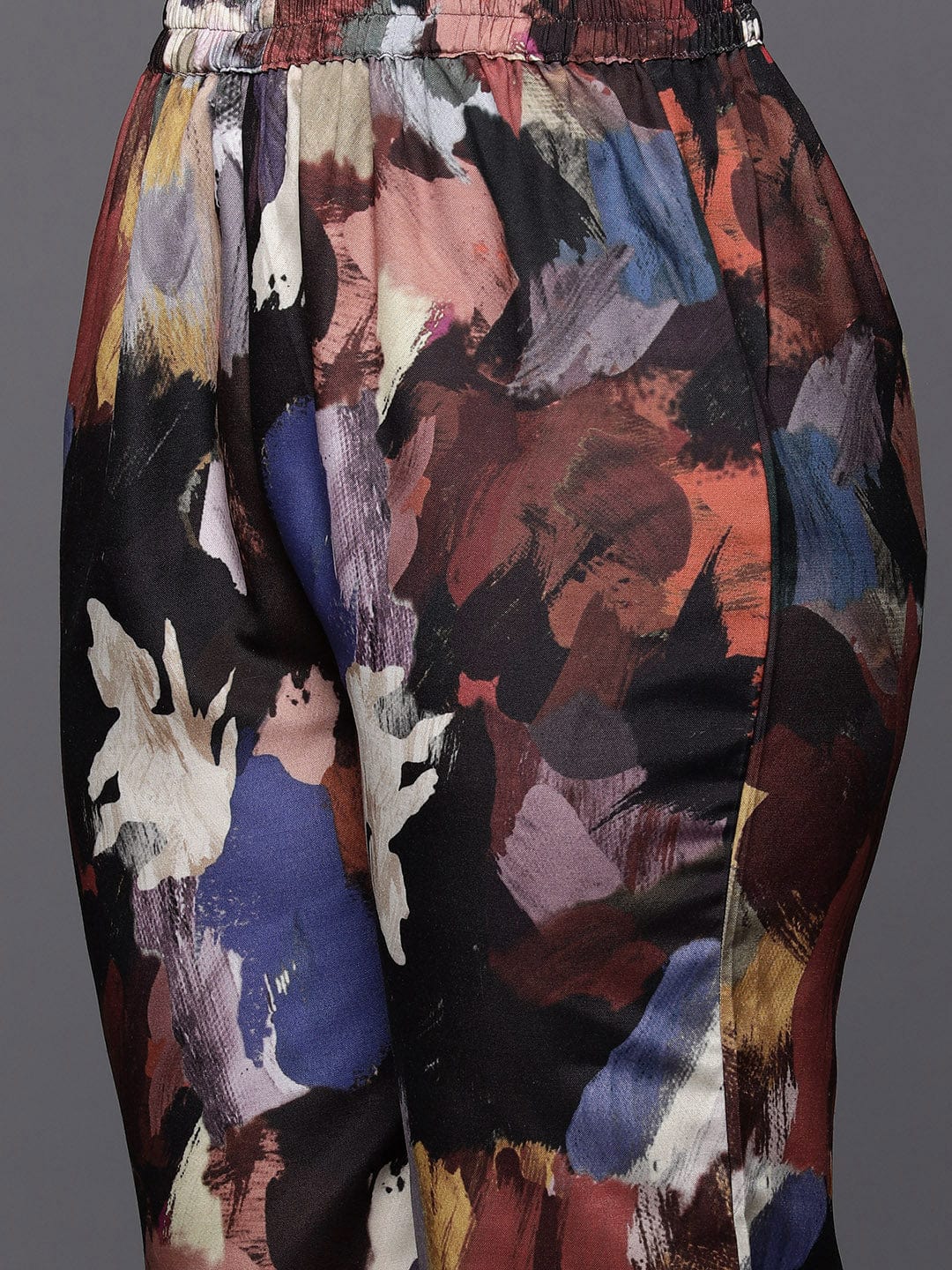 Varanga Women Black Abstract Printed  Co-Ords