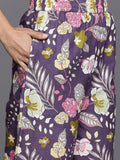 Varanga Women Purple Floral Printe Co-Ord Set