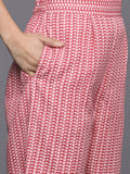 Varanga Women Ethnic Motifs Printed Regular Thread Work Kurta with Trousers & With Dupatta