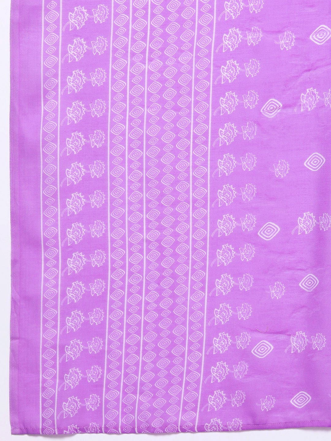 Varanga Women Lavender Floral Printed Embroidered Kurta Paired With Bottom And Dupatta