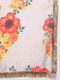 Mustard Embroidered Straight Kurta Paired With Tonal Bottom And Contrast Dupatta
