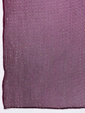 Varanga Women Purple Jacquard Weave Kurta With Bottom And Dupatta
