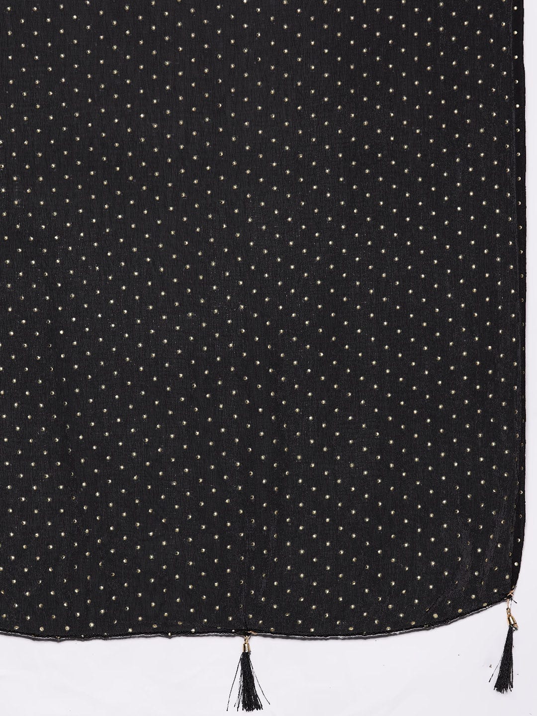 Varanga Women Black Jacquard Weave Kurta With Bottom And Dupatta