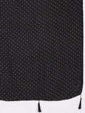 Varanga Women Black Jacquard Weave Kurta With Bottom And Dupatta