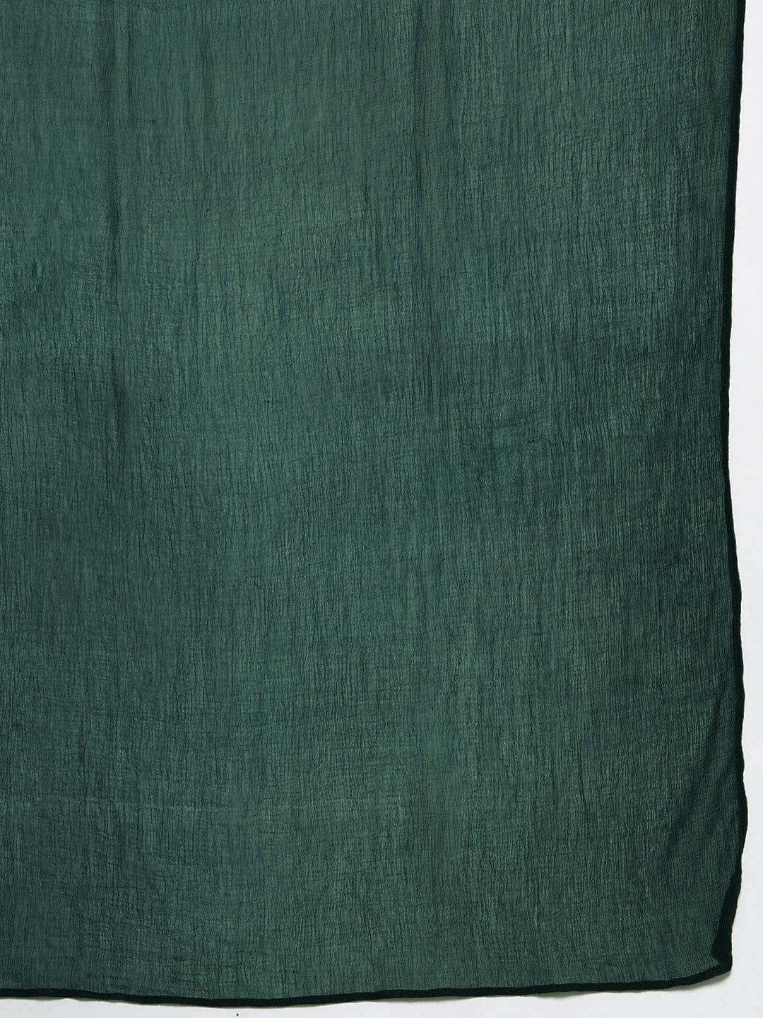 Varanga Women Green Floral Printed Mandarin Collar Straight Kurta Paired With Tonal Solid Bottom And Solid Dupatta