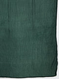 Varanga Women Green Floral Printed Mandarin Collar Straight Kurta Paired With Tonal Solid Bottom And Solid Dupatta