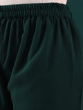 Varanga Women Green Mirror Embroidered Yoke A-Line  Kurta Paired With Bottom And Dupatta
