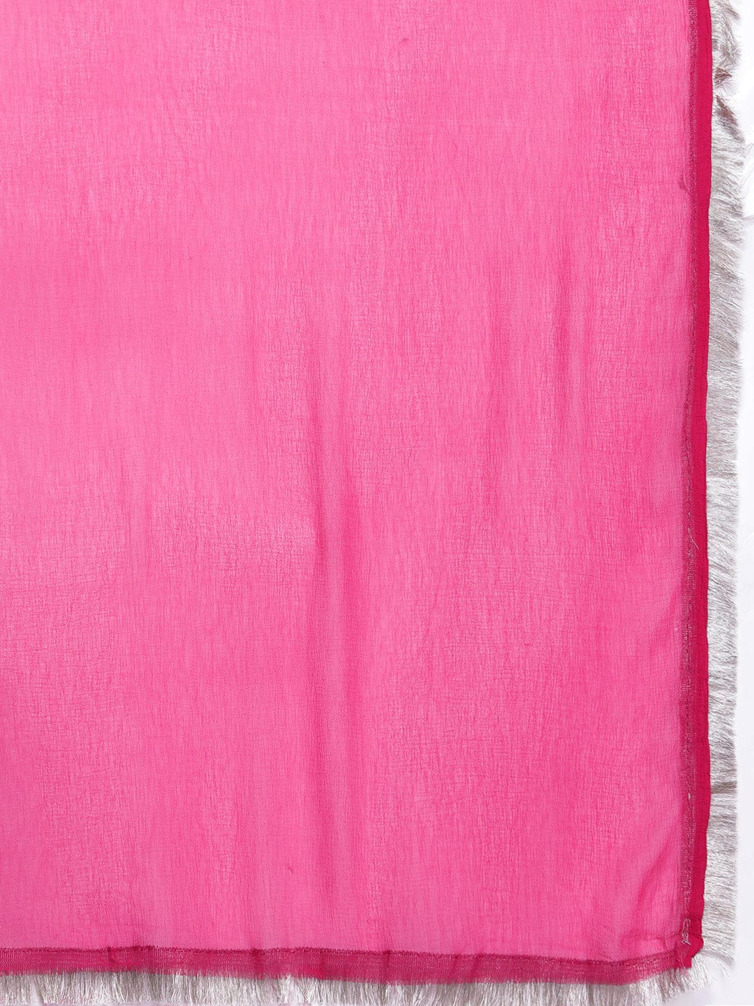 Varanga Women Fuchsia Leheriya Print V-Neck With Lace Detail A Line Kurta  With Bottom And Dupatta.