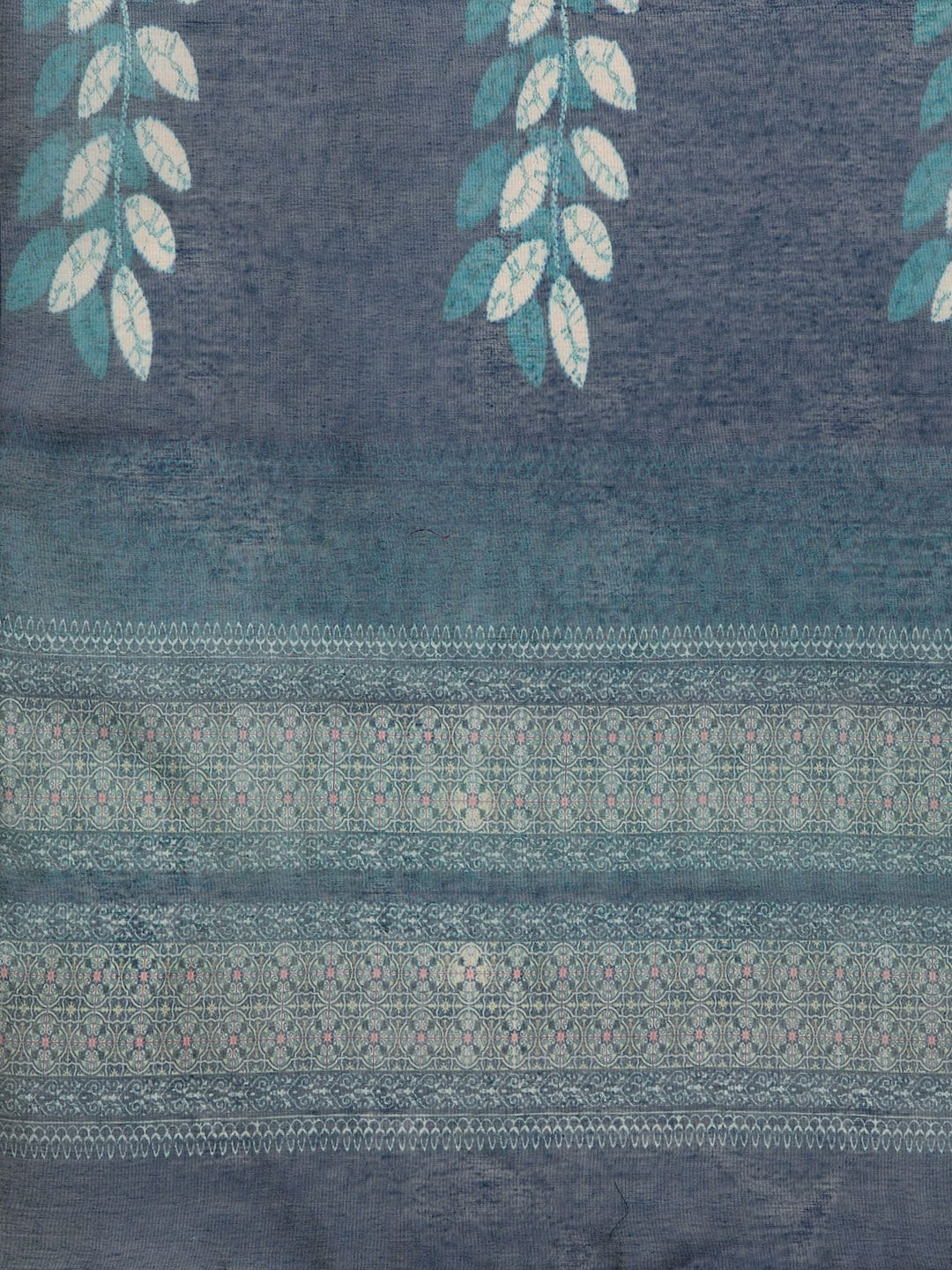 Varanga Women Plus Size Blue Floral Printed Kurta, Round Neck Straight Kurta Paired With Tonal Bottom And Printed Dupatta.