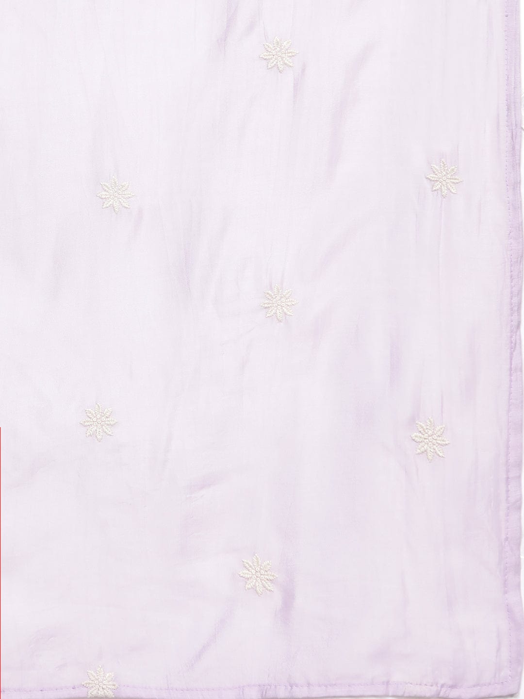 Varanga Women Lavender Thread Embroidered Kurta With Bottom And Dupatta