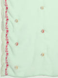Varanga Women Sea Green Thread Embroidered Kurta With Bottom And Dupatta