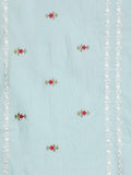 Varanga Floral Embroidered Thread Work Pure Cotton Kurta with Trousers & Dupatta