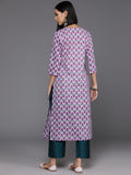 Varanga Women Ethnic Motifs Printed Sequinned Cotton Kurta