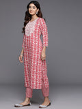 Varanga Women Ethnic Motifs Printed Regular Thread Work Kurta with Trousers & With Dupatta