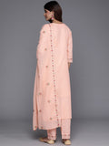 Varanga Women Floral Embroidered Sequinned Pure Cotton Kurta with Trousers & Dupatta