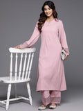 Varanga Women Regular Silk Crepe Kurta with Palazzos