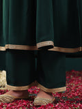 Varanga Women Green Mirror Embroidered Yoke A-Line  Kurta Paired With Bottom And Dupatta