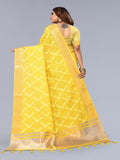 Ethnic Motifs Zari Woven Design Banarasi Saree