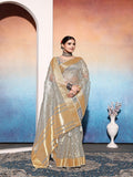 Ethnic Motifs Zari Woven Design Banarasi Saree