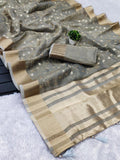 Ethnic Motifs Zari Woven Design Banarasi Saree