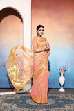 Ethnic Motifs Zari Woven Design Banarasi Saree