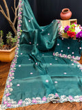 Ethnic Motifs Zari Woven Design Banarasi Saree