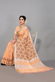 Ethnic Motifs Zari Woven Design Banarasi Saree