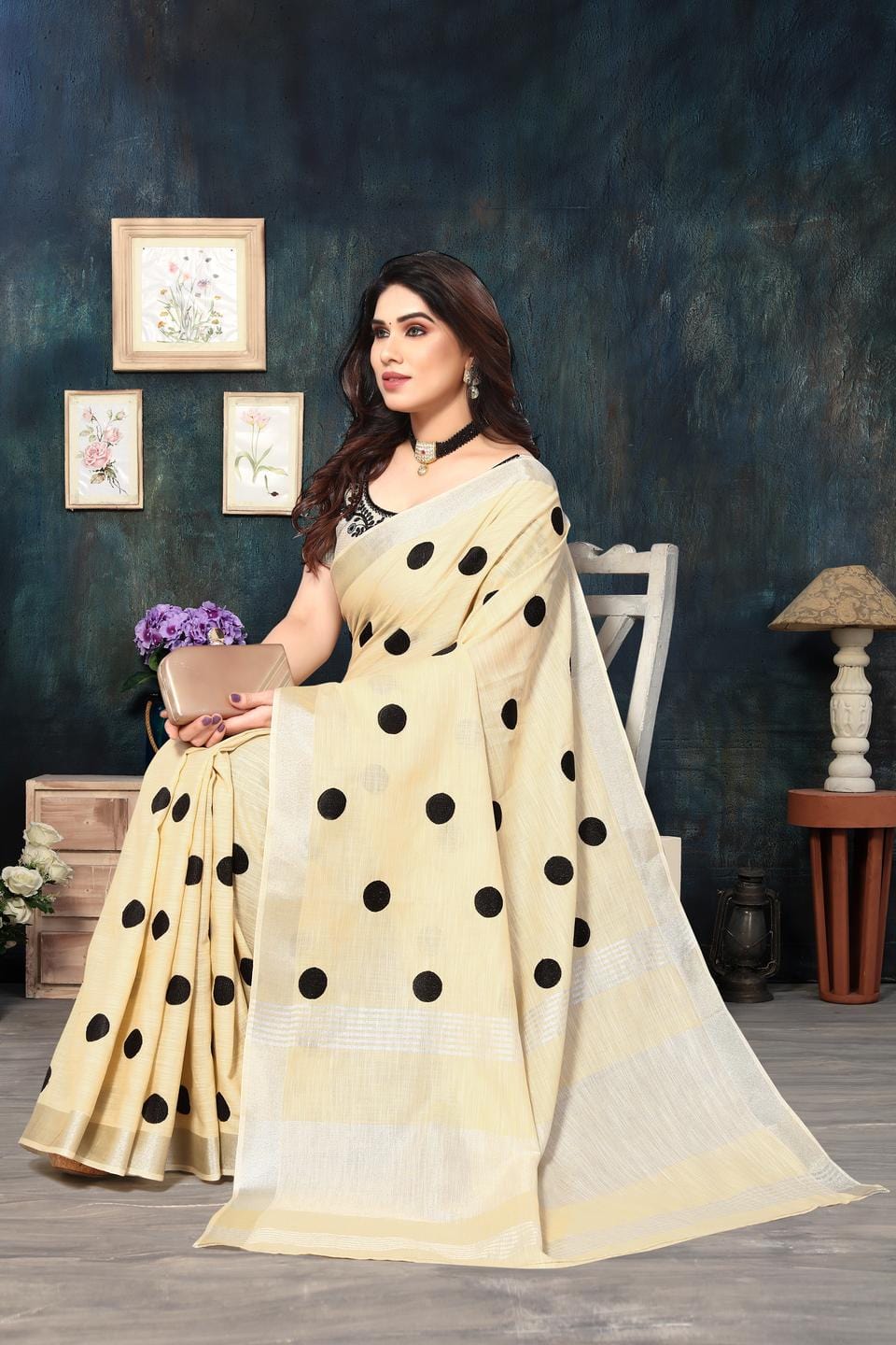 Ethnic Motifs Zari Woven Design Banarasi Saree