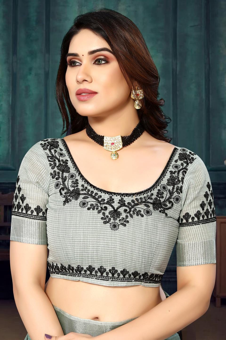 Ethnic Motifs Zari Woven Design Banarasi Saree