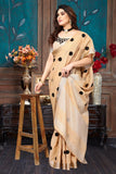Ethnic Motifs Zari Woven Design Banarasi Saree