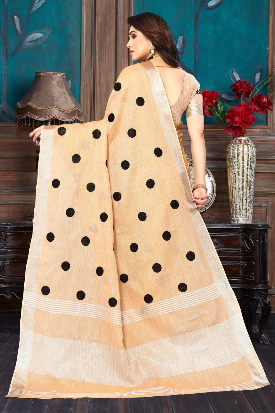 Ethnic Motifs Zari Woven Design Banarasi Saree