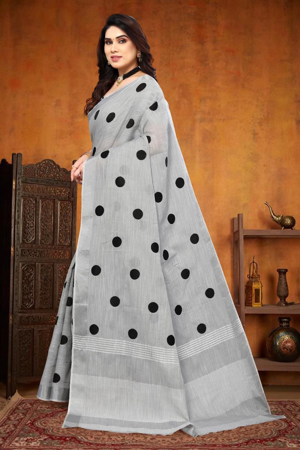 Ethnic Motifs Zari Woven Design Banarasi Saree