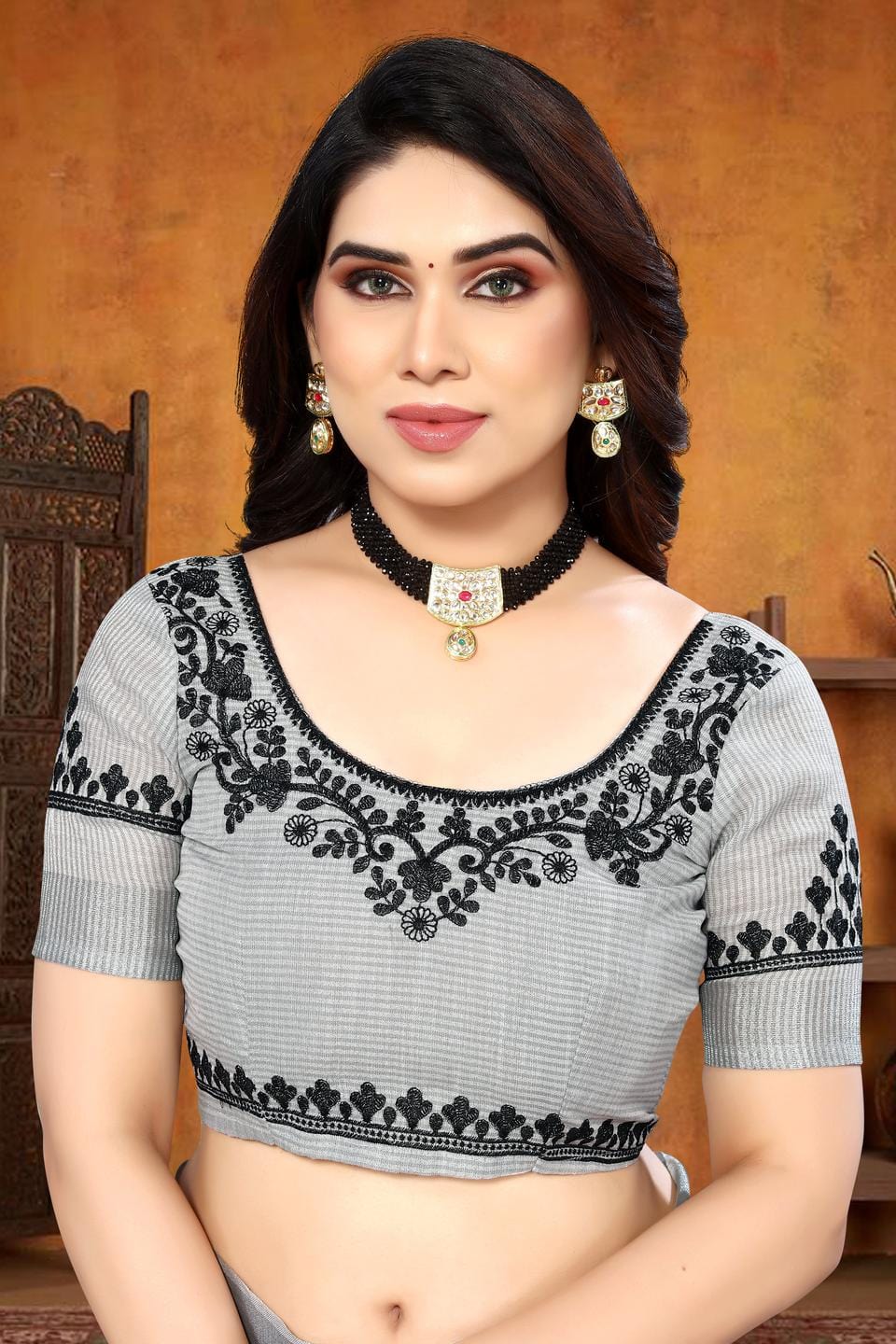 Ethnic Motifs Zari Woven Design Banarasi Saree