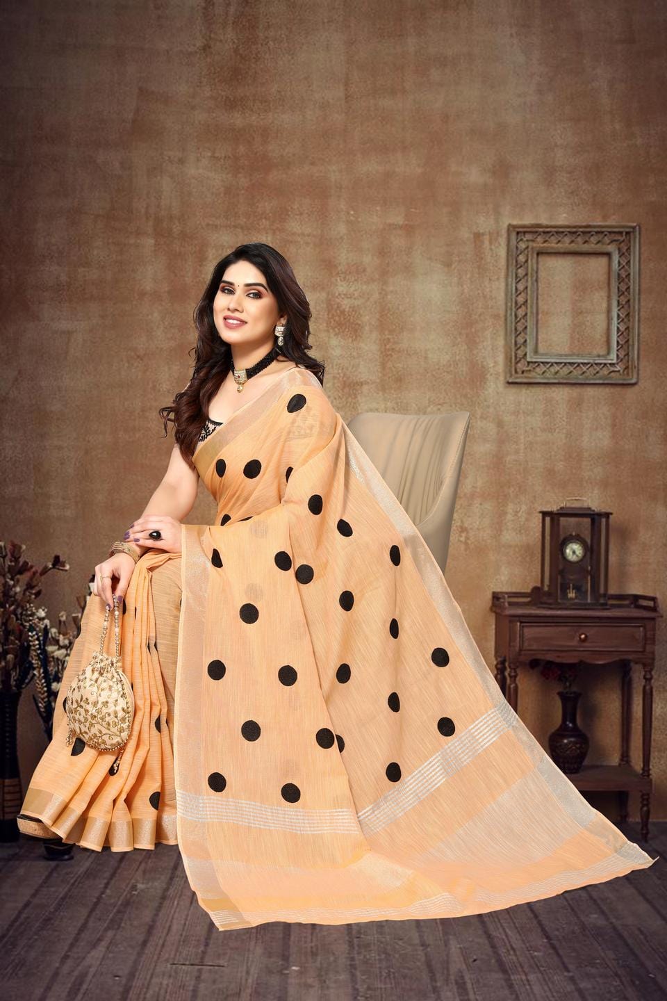 Ethnic Motifs Zari Woven Design Banarasi Saree