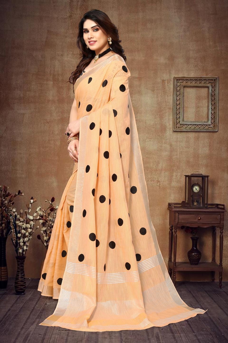 Ethnic Motifs Zari Woven Design Banarasi Saree