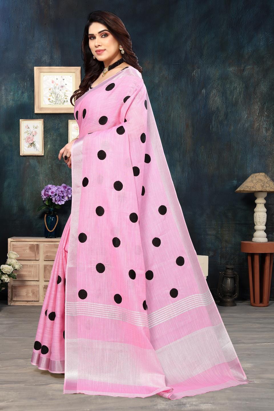 Ethnic Motifs Zari Woven Design Banarasi Saree