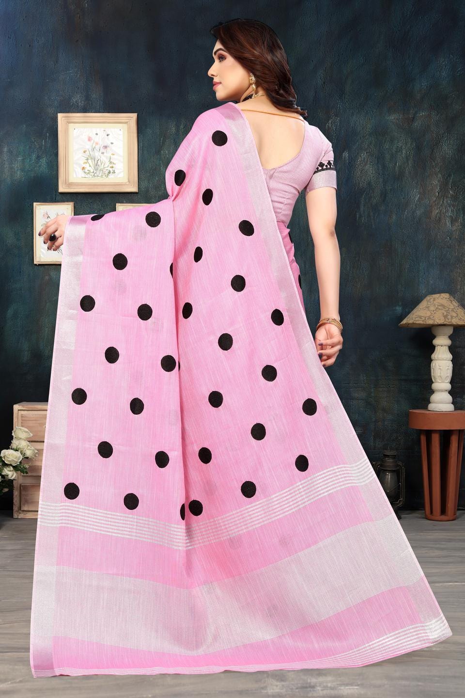 Ethnic Motifs Zari Woven Design Banarasi Saree