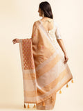 Ethnic Motifs Zari Woven Design Banarasi Saree