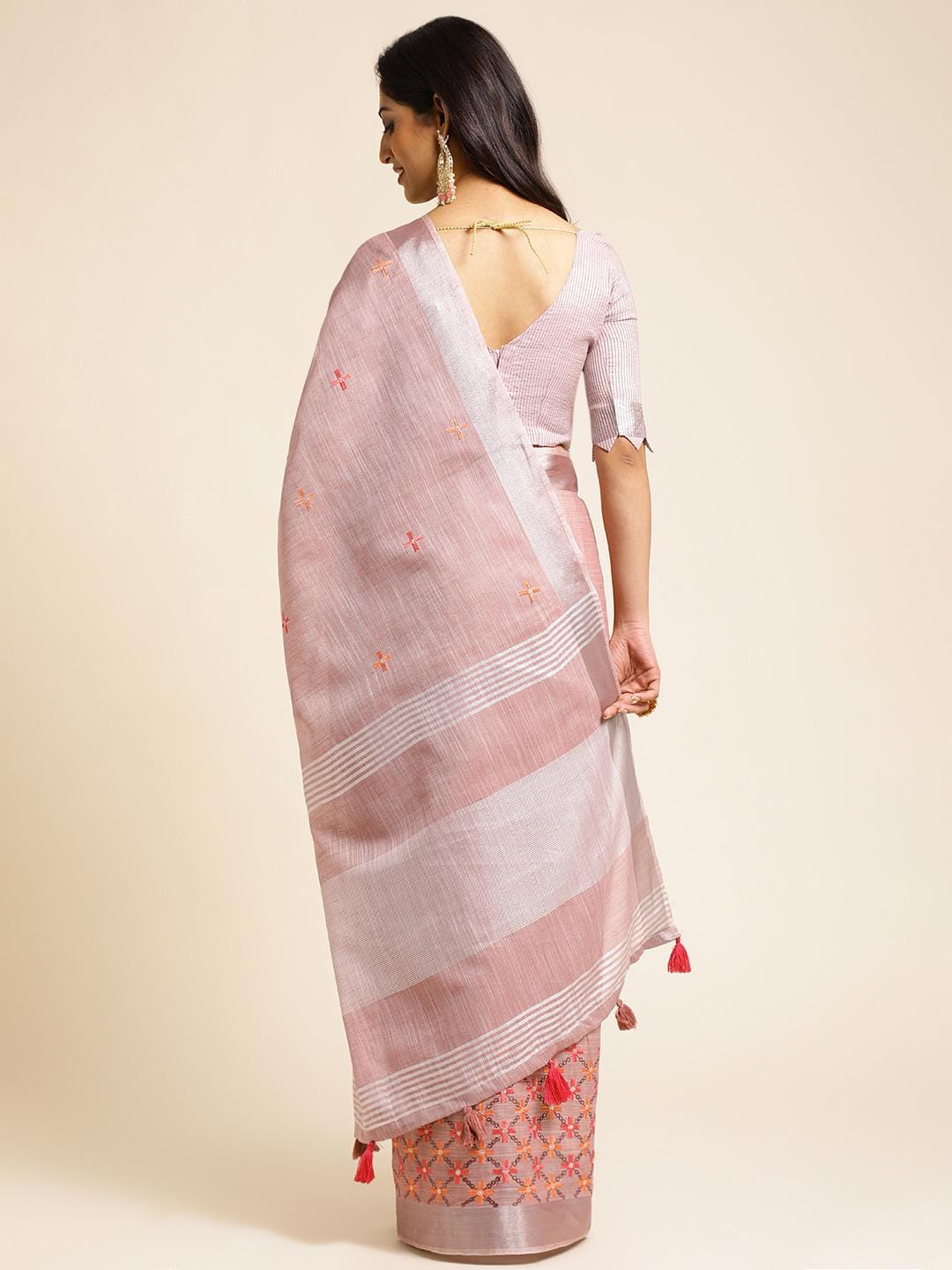 Ethnic Motifs Zari Woven Design Banarasi Saree