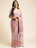 Ethnic Motifs Zari Woven Design Banarasi Saree