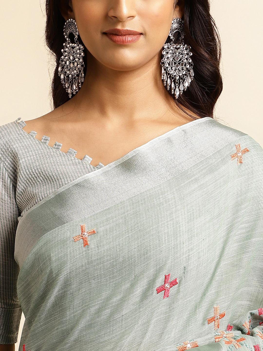 Ethnic Motifs Zari Woven Design Banarasi Saree