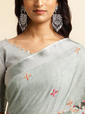 Ethnic Motifs Zari Woven Design Banarasi Saree
